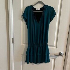 - Amanda Uprichard  Waist Ruffle Green Dress S
